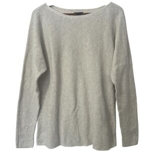 J.Jill Wearever Collection Casual Boat Neck Minimalist Knit Cream Sweater M